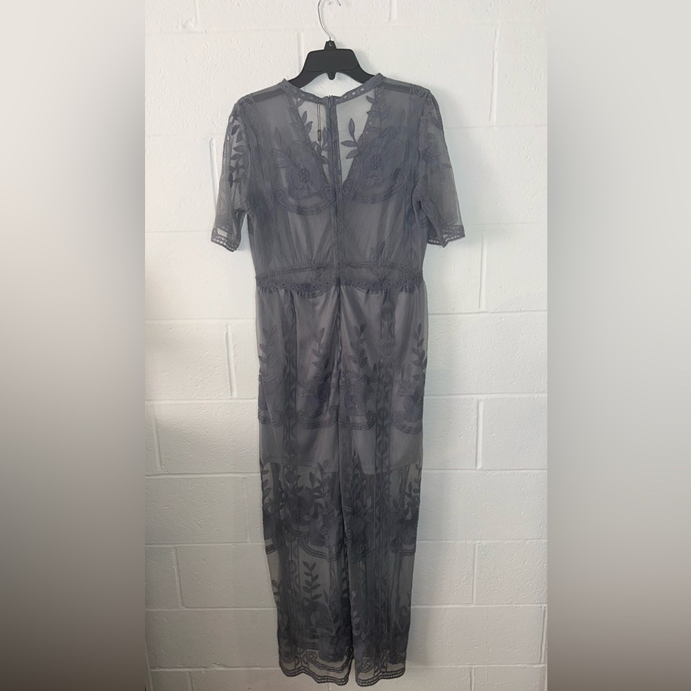 Eleter Deep V-Neck Lace Romper Dress NWT - Picture 8 of 8